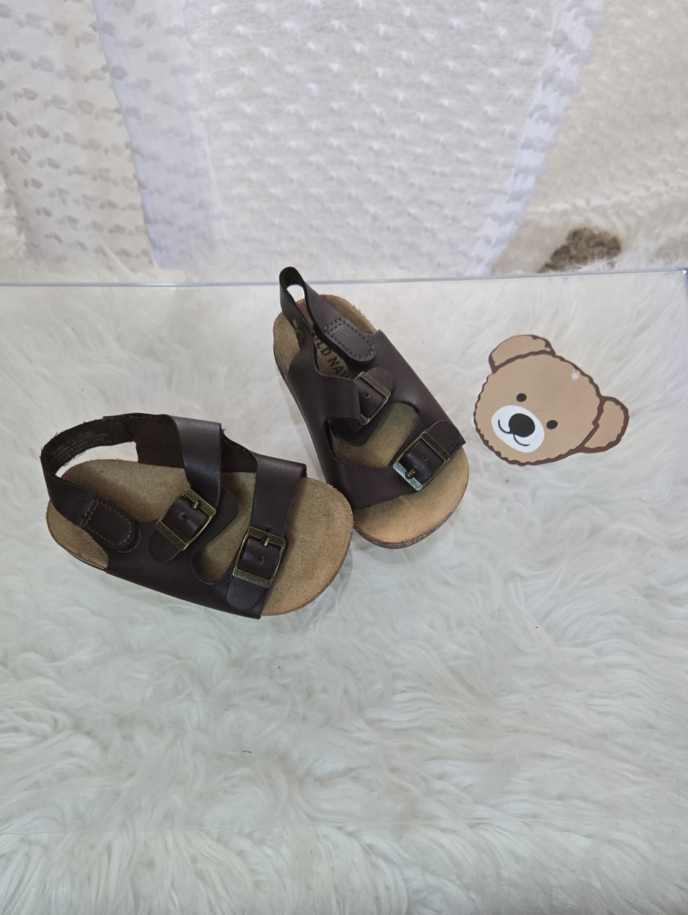 Old Navy Dark Brown Double-Buckle Kids Sandals